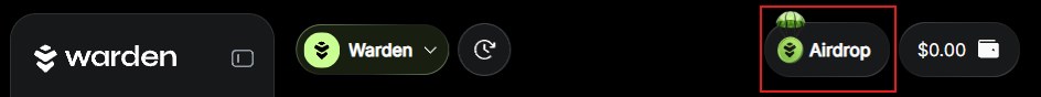 Access the Airdrop Claim Portal in Warden